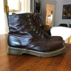 Dr. Martens Men's Brown Leather Boots - Size 11M